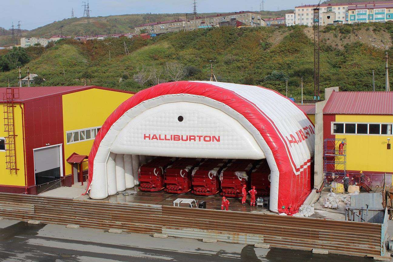 Hangar HangAir sobre una planta de preparación de hormigón